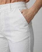 Damen Chino Stoffhose schmal mit hohem Bund