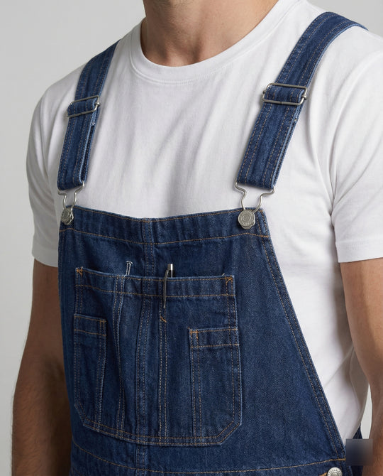 Herren Jeans Latzhose mit Geradem Bein