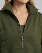 Jogginganzug Damen sportlich elegant mit Oversize-Hoodie und hohem Kragen