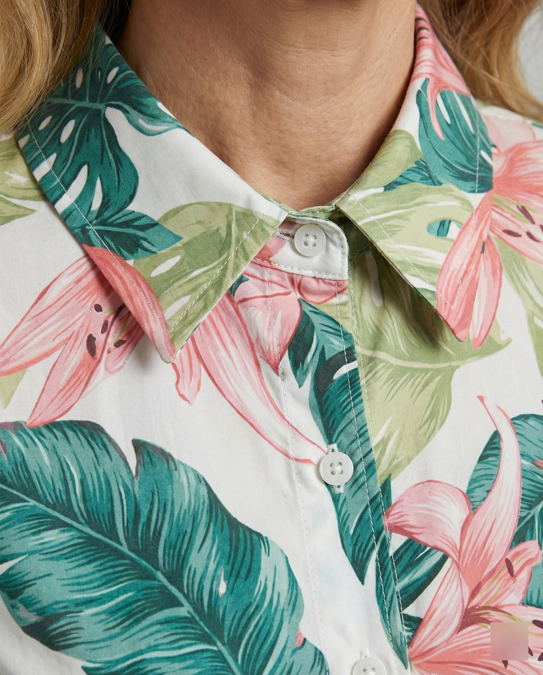 Bluse Damen Print Hemdkragen