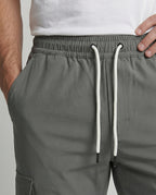 Herren cargo Hose mit innovativen Taschen und elastischem Bund Hedi-Mode