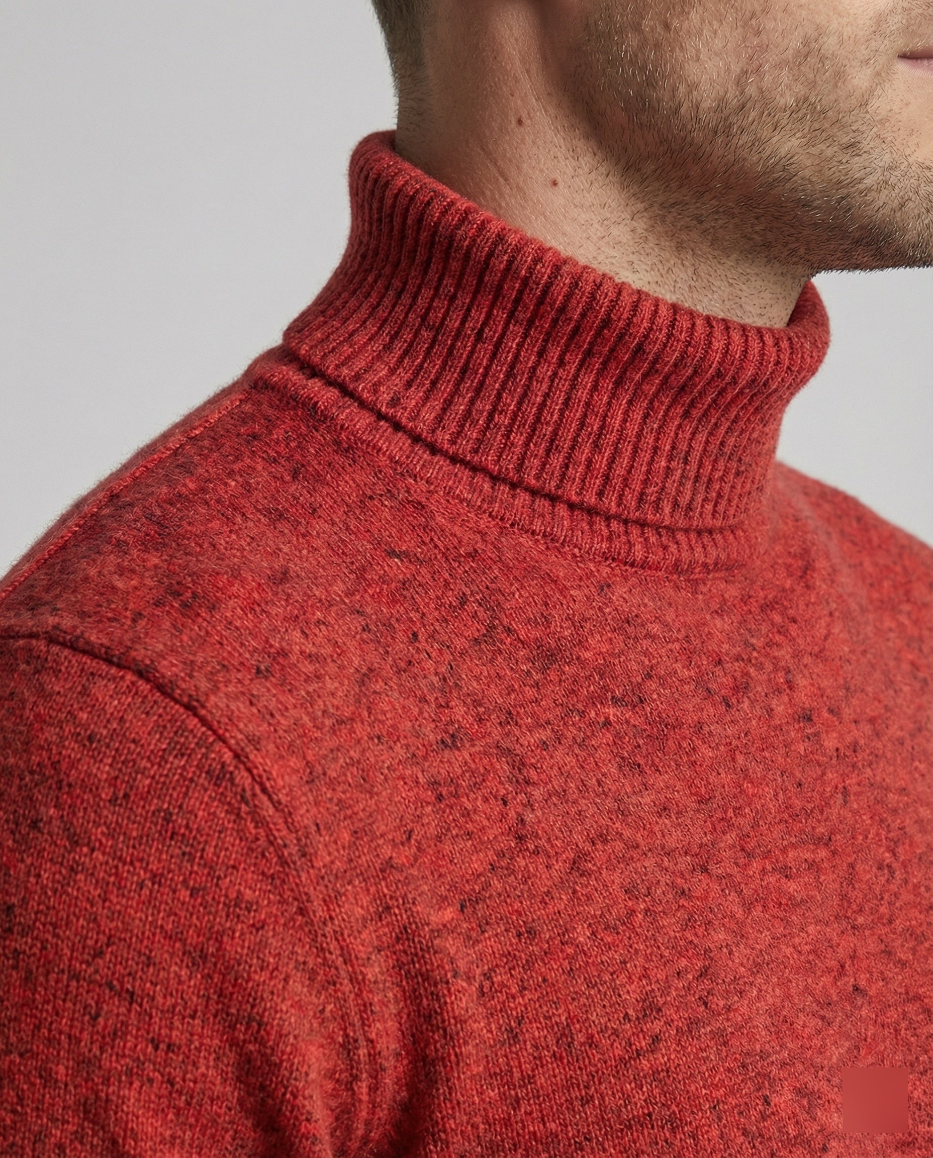 Herren Rollkragenpullover aus weichem Merinowolle R&B
