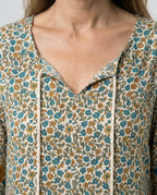 Kurzes Tunika Kleid Damen Floral