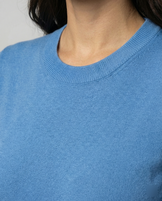 Damen Feinstrickpullover mit Kurzarmiger Silhouette und Weich Fließendem Material R&B