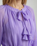 Freizeitkleid Damen Chiffon Volantkleid