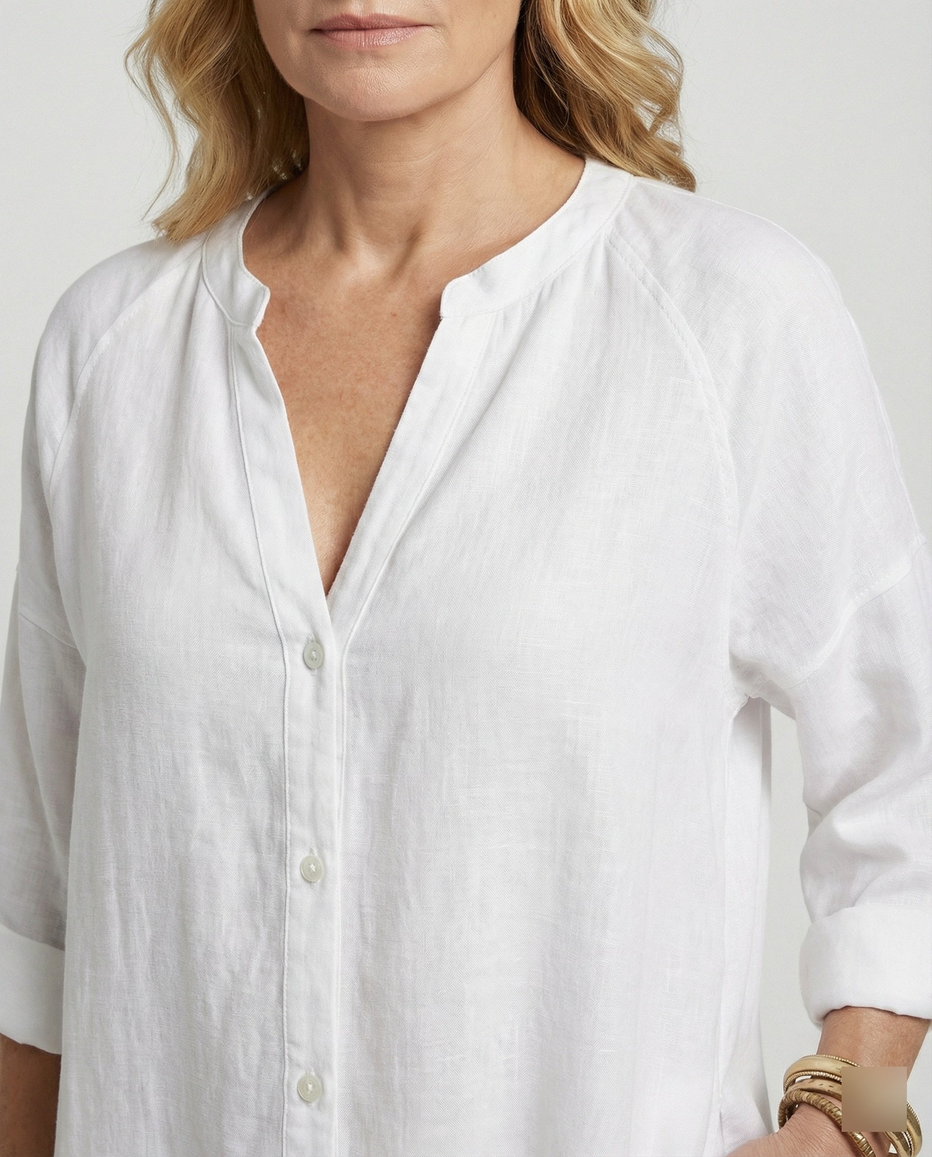 Damen Leinenkleid Kaftan lang