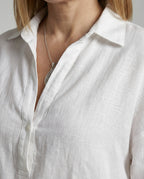 Leinenbluse Damen mit Knopfleiste