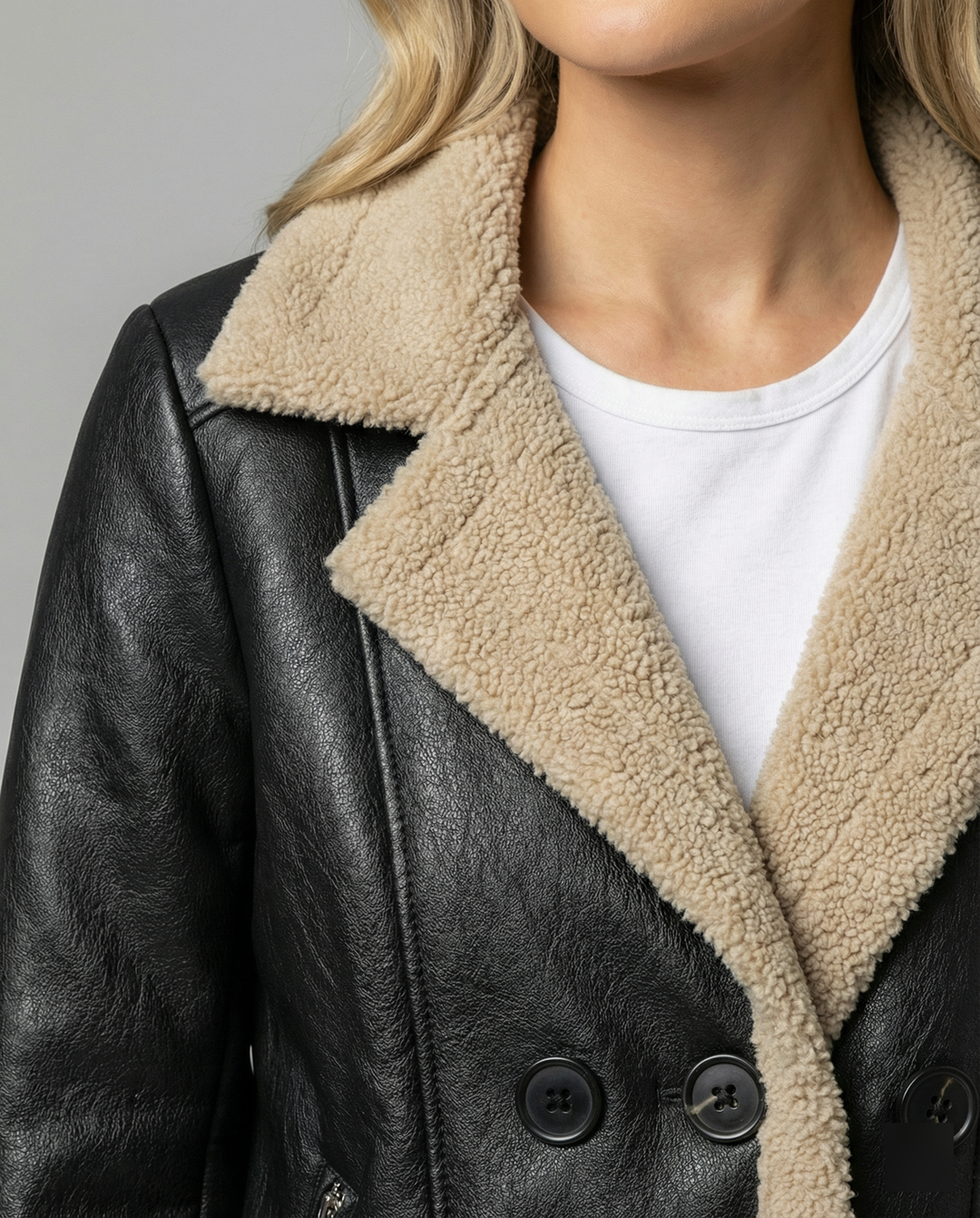 Steppjacke Damen mit warmem Kragen im Retro-Stil