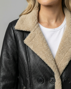 Steppjacke Damen mit warmem Kragen im Retro-Stil