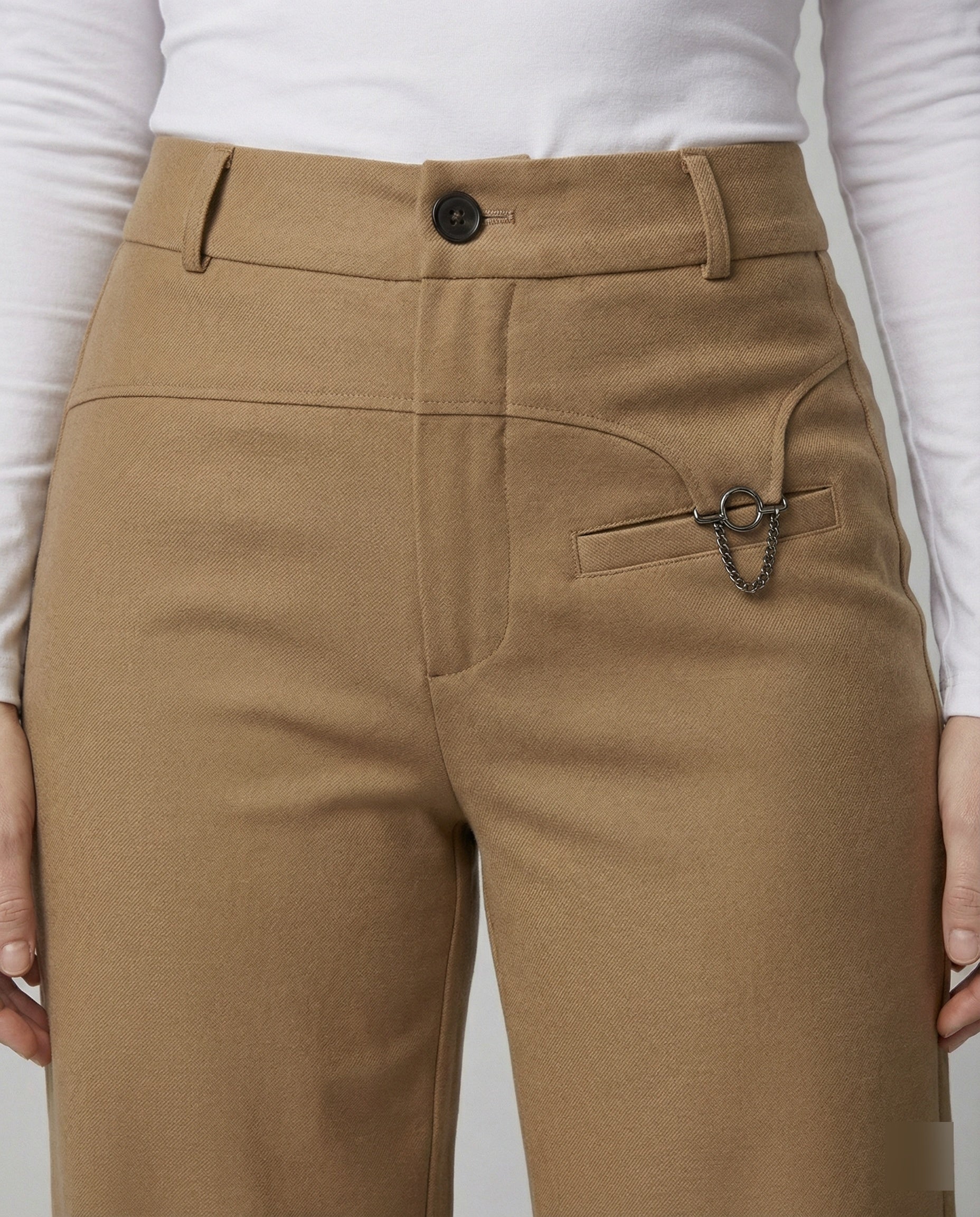 Damen Cropped Jeans weit geschnitten
