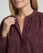Bluse Damen Baumwolle Bestickt