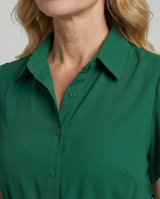 Damen Midikleid elegant mit Stehkragen