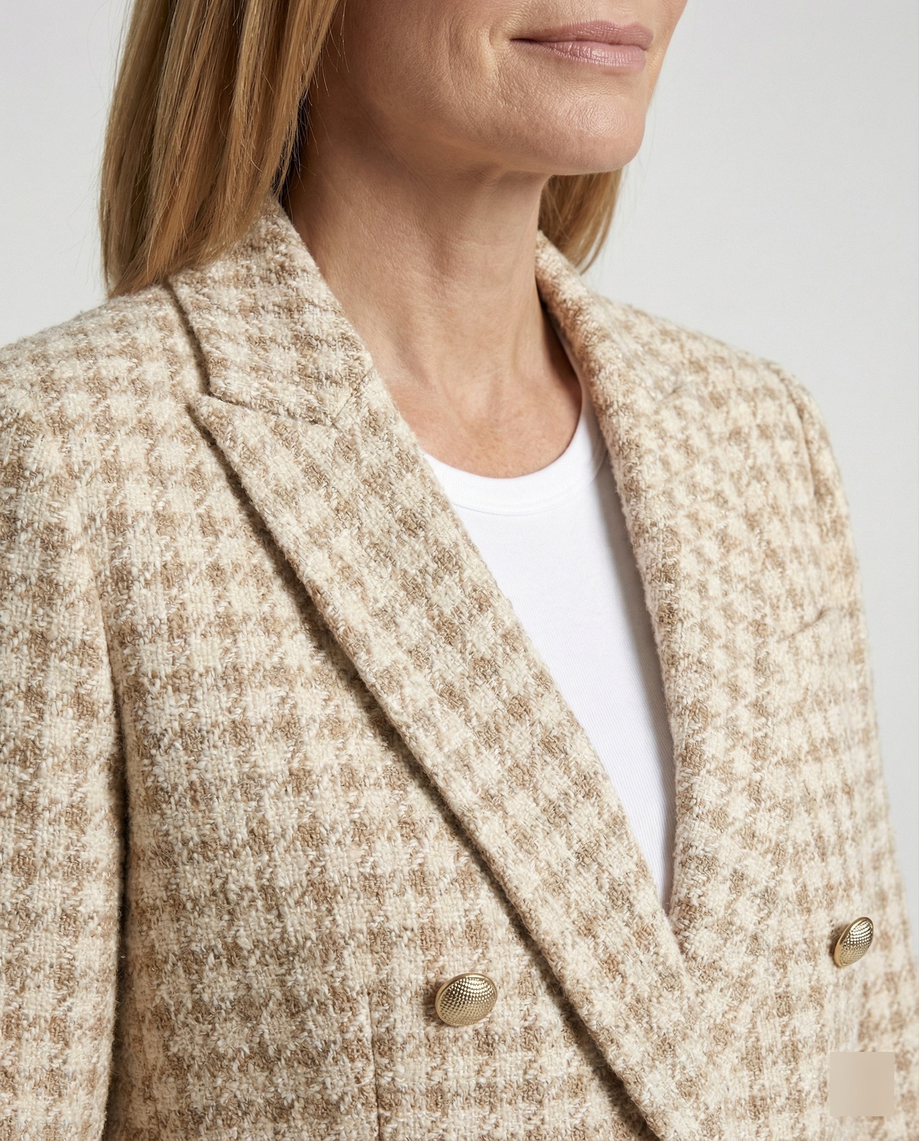 Damen Blazer Tweed Bouclé