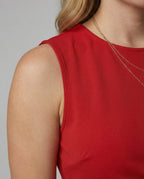 Damen ärmelloses Wickelkleid mit asymmetrischem Saum und Raffungen R&B