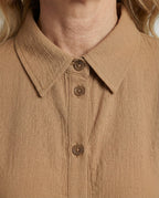 Damen Hemdbluse Oversize mit Knopfleiste