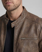 Herren Lederoptik Kurzjacke