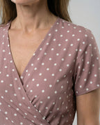 Damen Wickel Maxikleid mit Schlitz