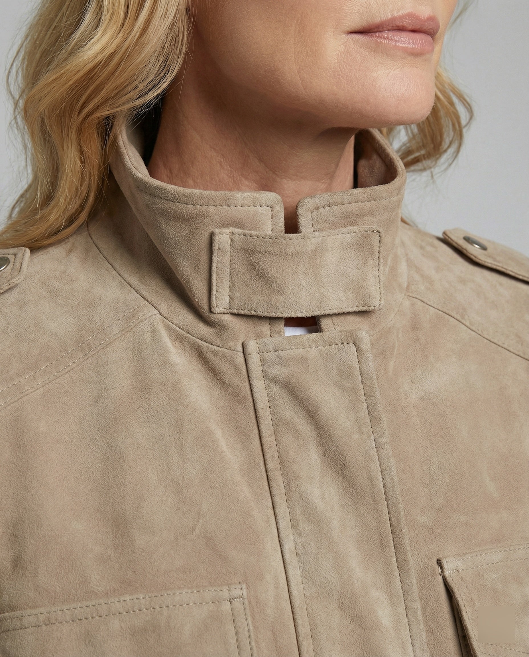 Freizeitkleidung Damen Velours Feldjacke