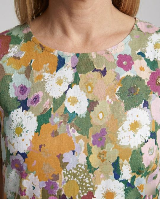 Damen Maxikleid floral asymmetrisch