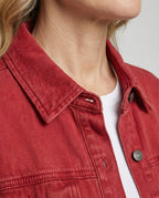 Damen Langarmhemd Jeansjacke Stil