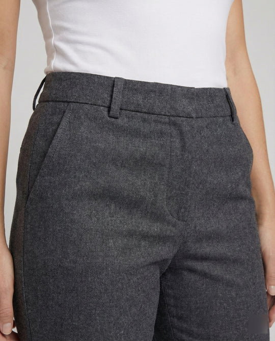 Damen Woll Stoffhose schmal geschnitten mit edlem Design