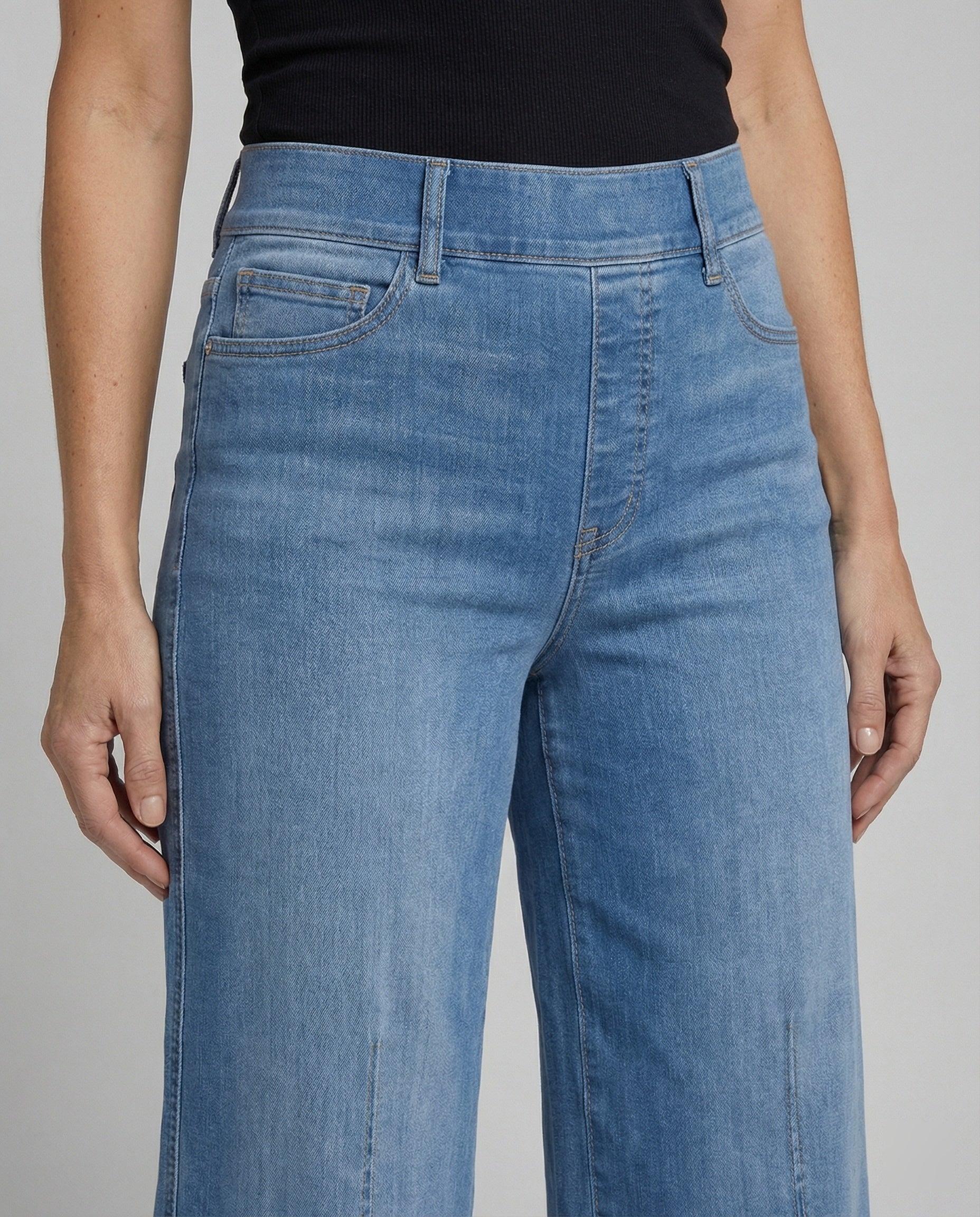Damen Palazzo Jeans High Waist