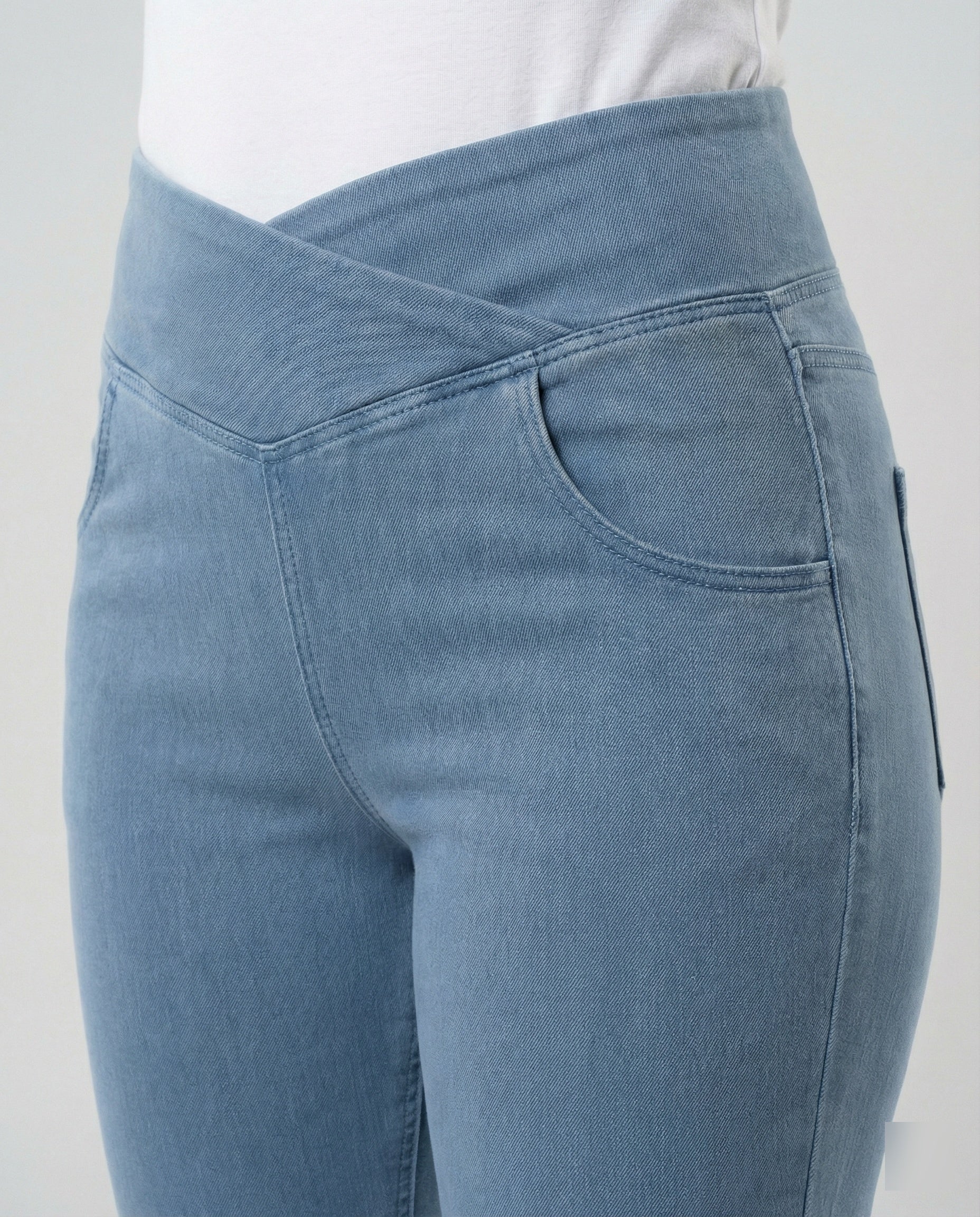 Damen Schlaghose High Waist aus Stretch Denim