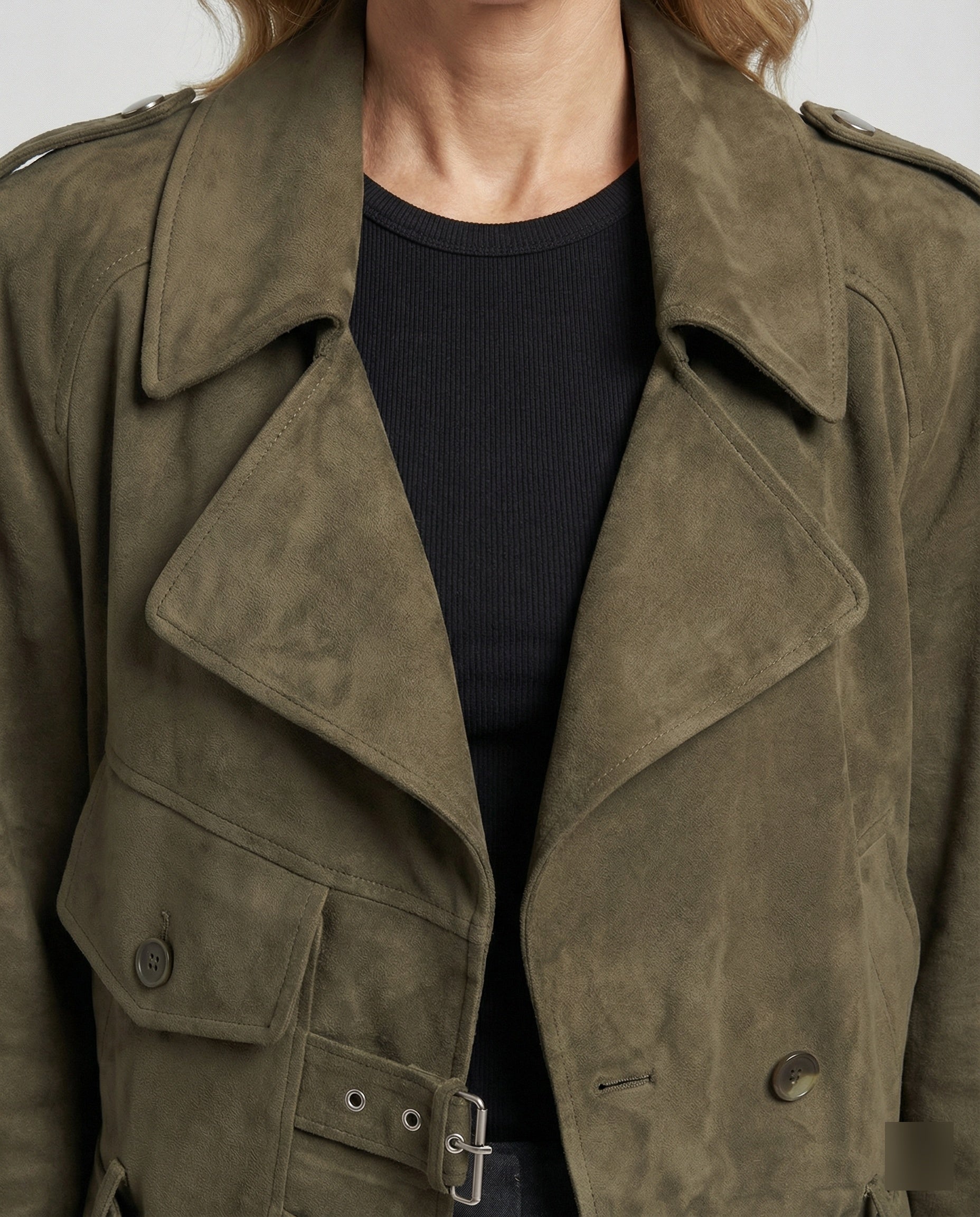 Braune Lederjacke Damen Oversize
