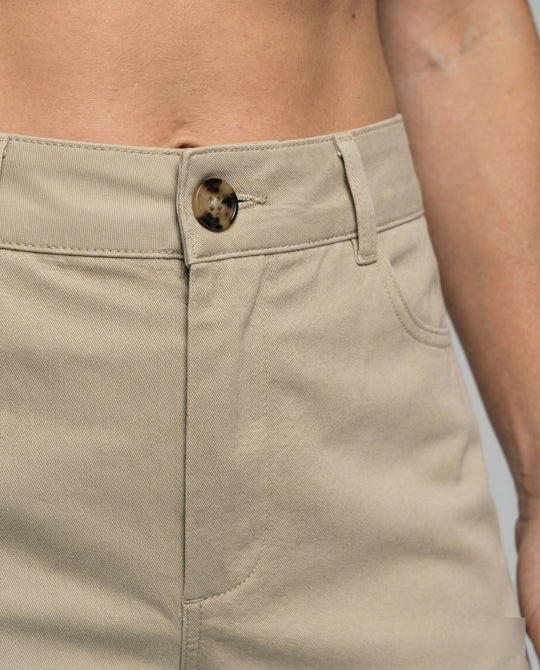 Damen Chino Stoffhose mit elastischem Bund und Seitentaschen
