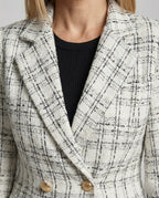 Damen Blazer Mantel Tweed