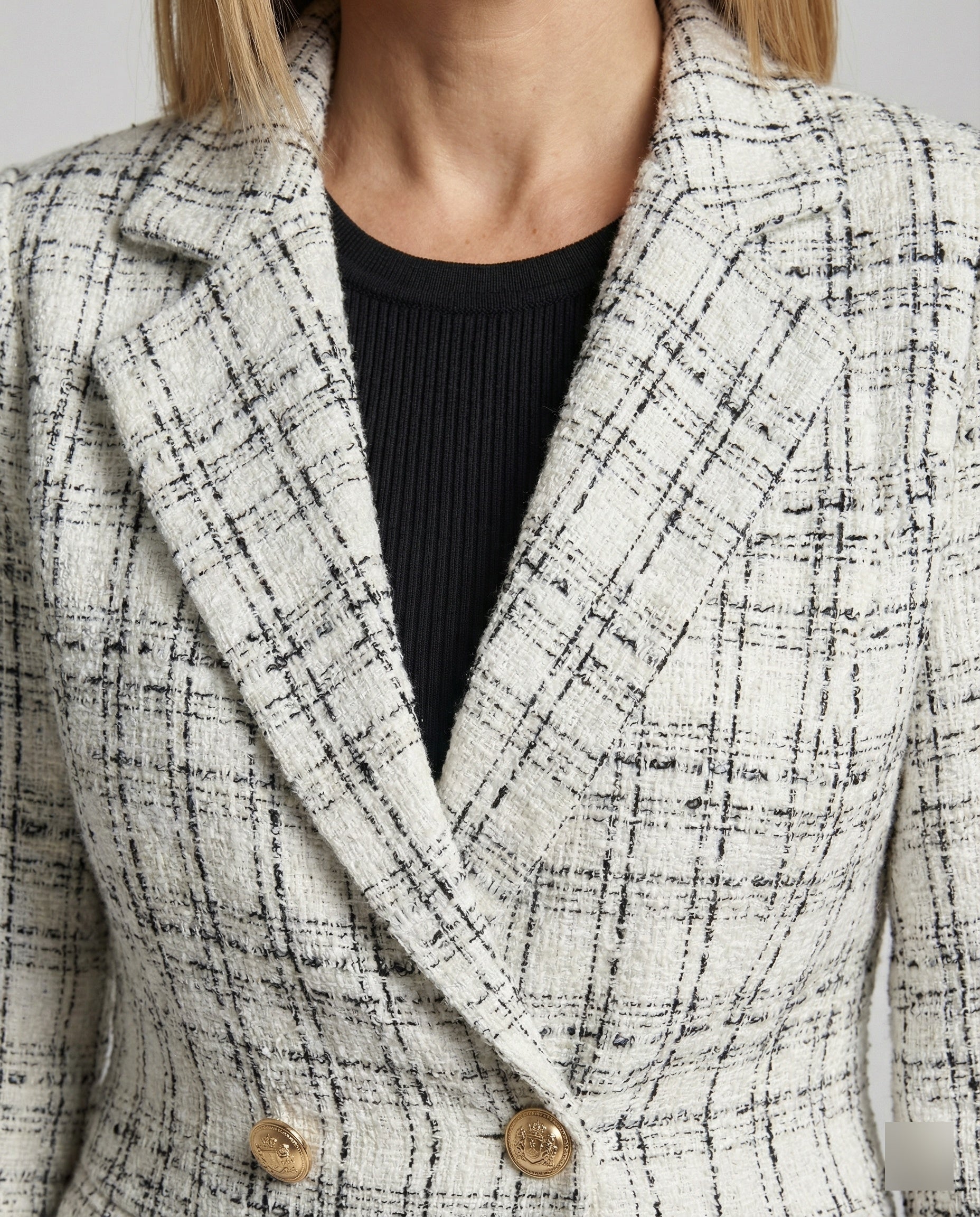 Damen Blazer Mantel Tweed
