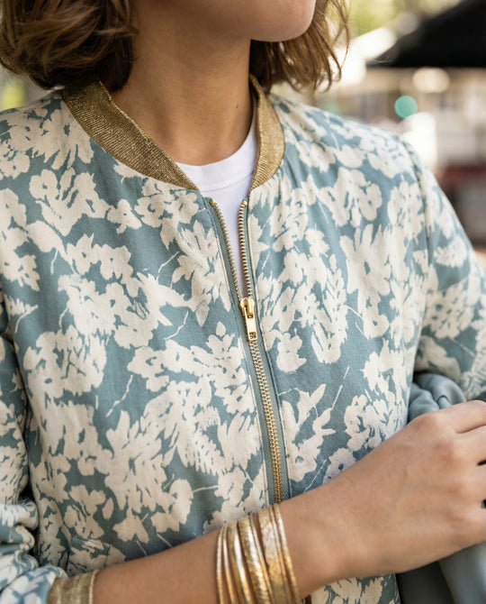 Damen Bomberjacke mit Blumenmuster | R&B