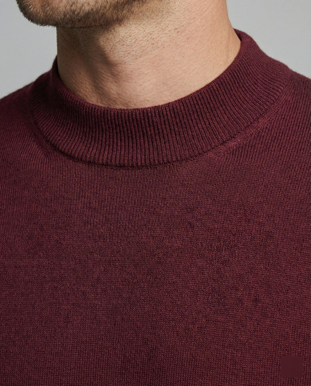 Herren eleganter Pullover mit Stehkragen R&B
