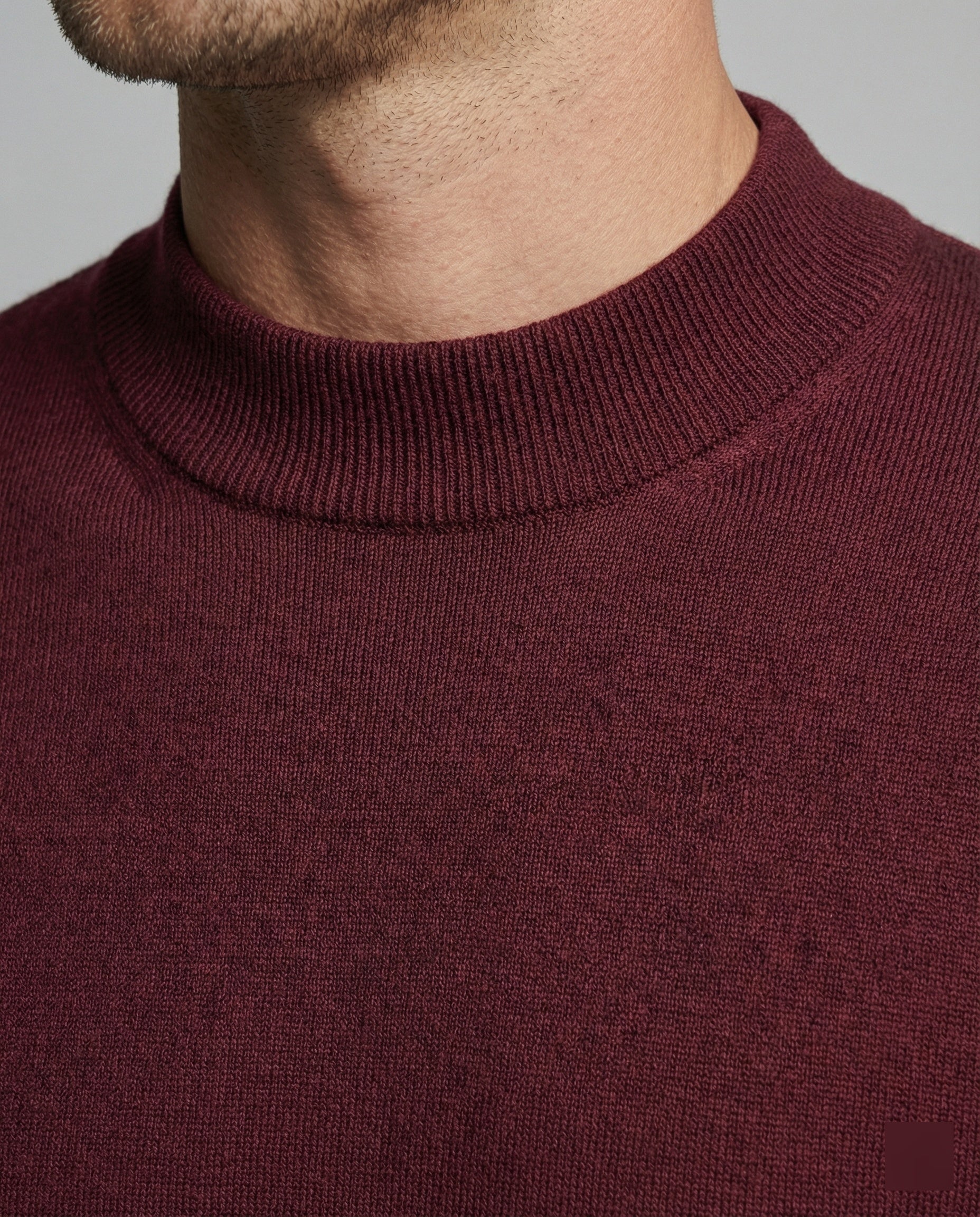 Herren eleganter Pullover mit Stehkragen R&B