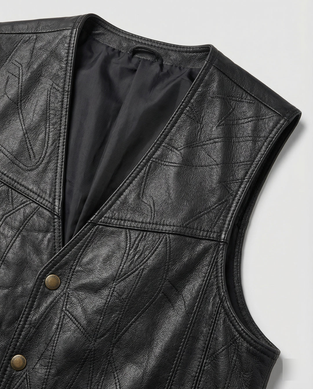 Herren Biker Lederweste
