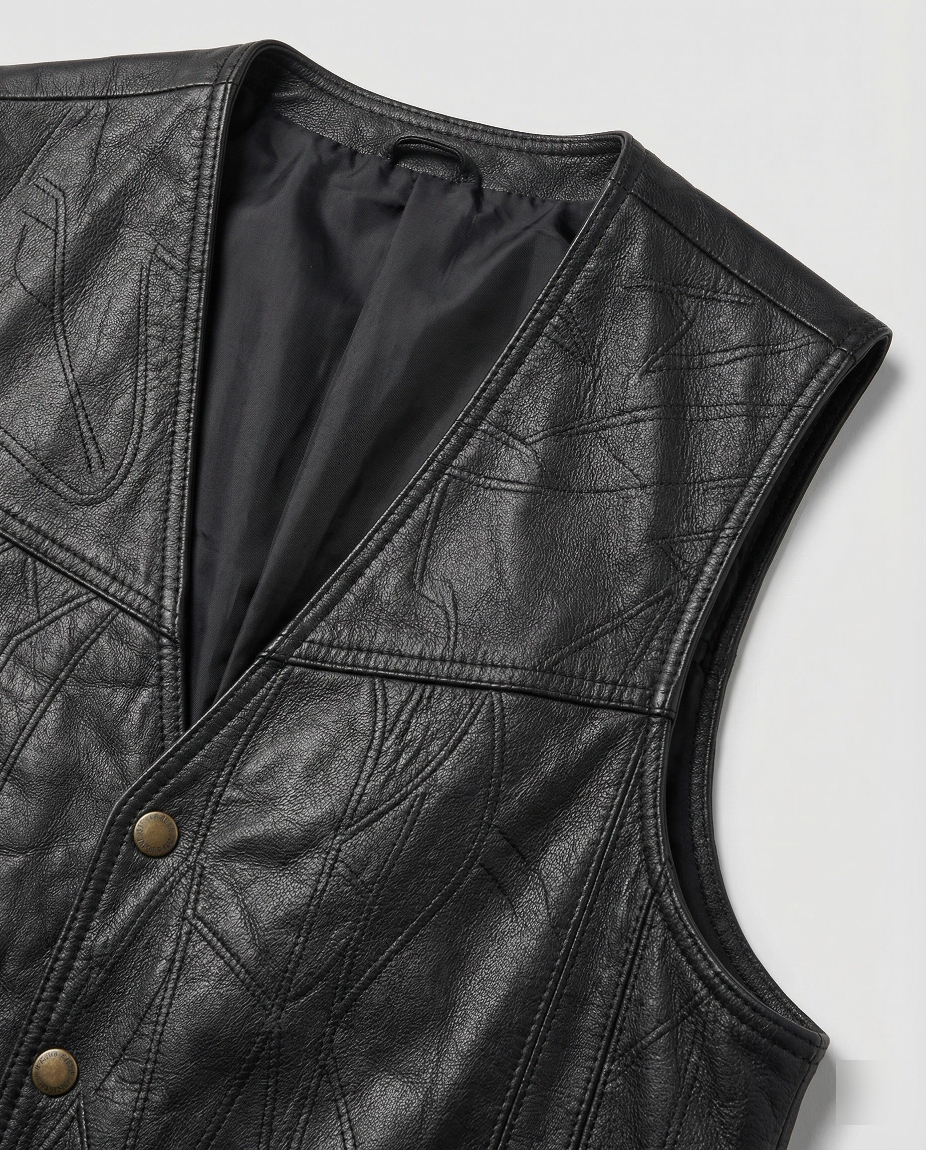 Herren Biker Lederweste