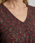 Damen A-Linie Kleid mit Smokbund