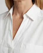 Damen Bluse mit Volantärmeln und V-Ausschnitt