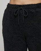 Damen kuschelige Fleece-Hose mit weitem Schnitt