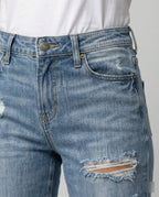 Damen Slim Fit Jeans mit Destroyed Details im Used-Look | R&B