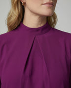 Damen elegante Bluse mit Stehkragen R&B