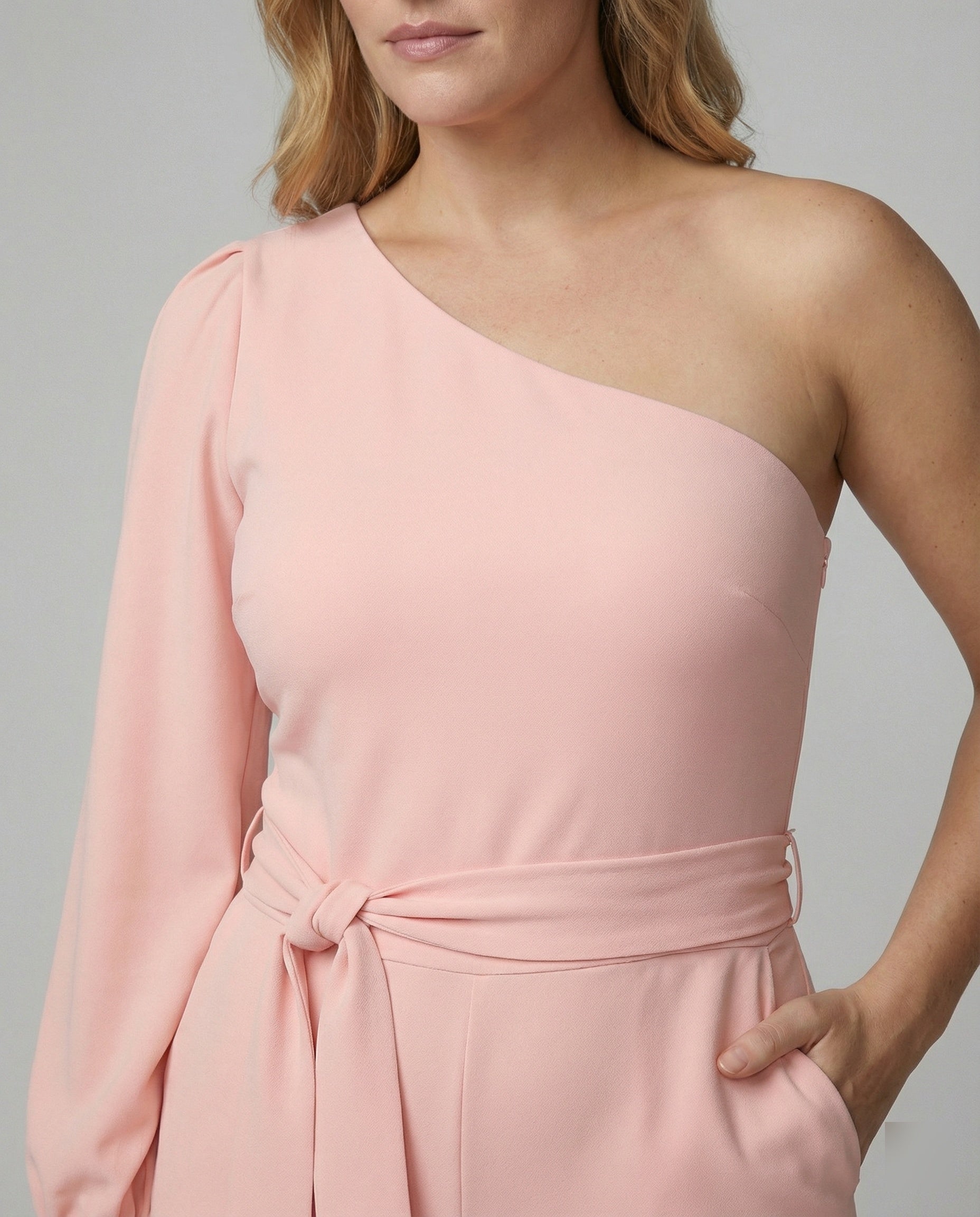 Damen Luxuriöser Overall mit Schleifengürtel & Funkelnden Details - R&B