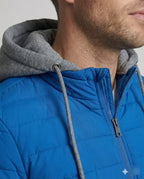 Herren gesteppte Kapuzenjacke mit isolierendem Futter und seitlichen Reißverschlusstaschen R&B
