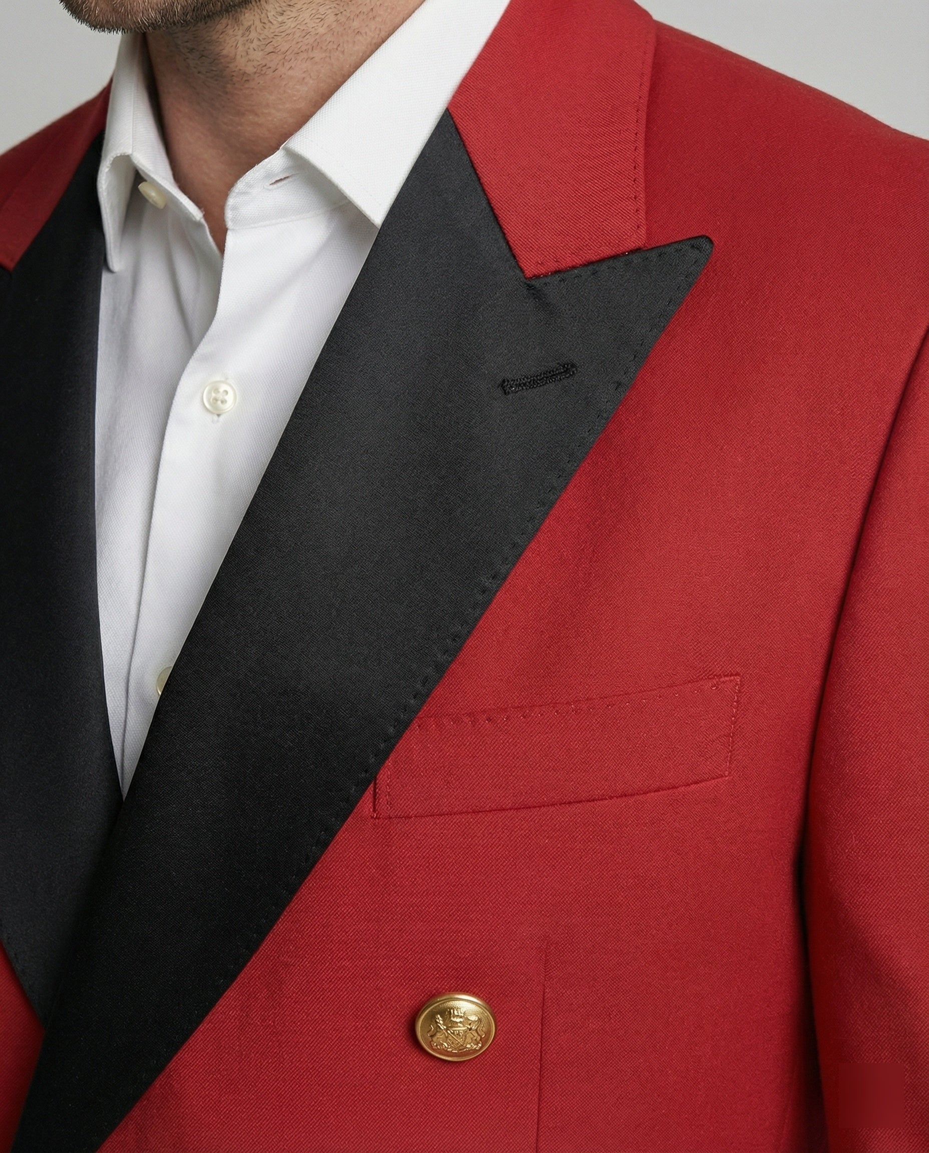 Herren Doppelreiher Blazer – eleganter Blazer für Herren mit goldenen Knöpfen