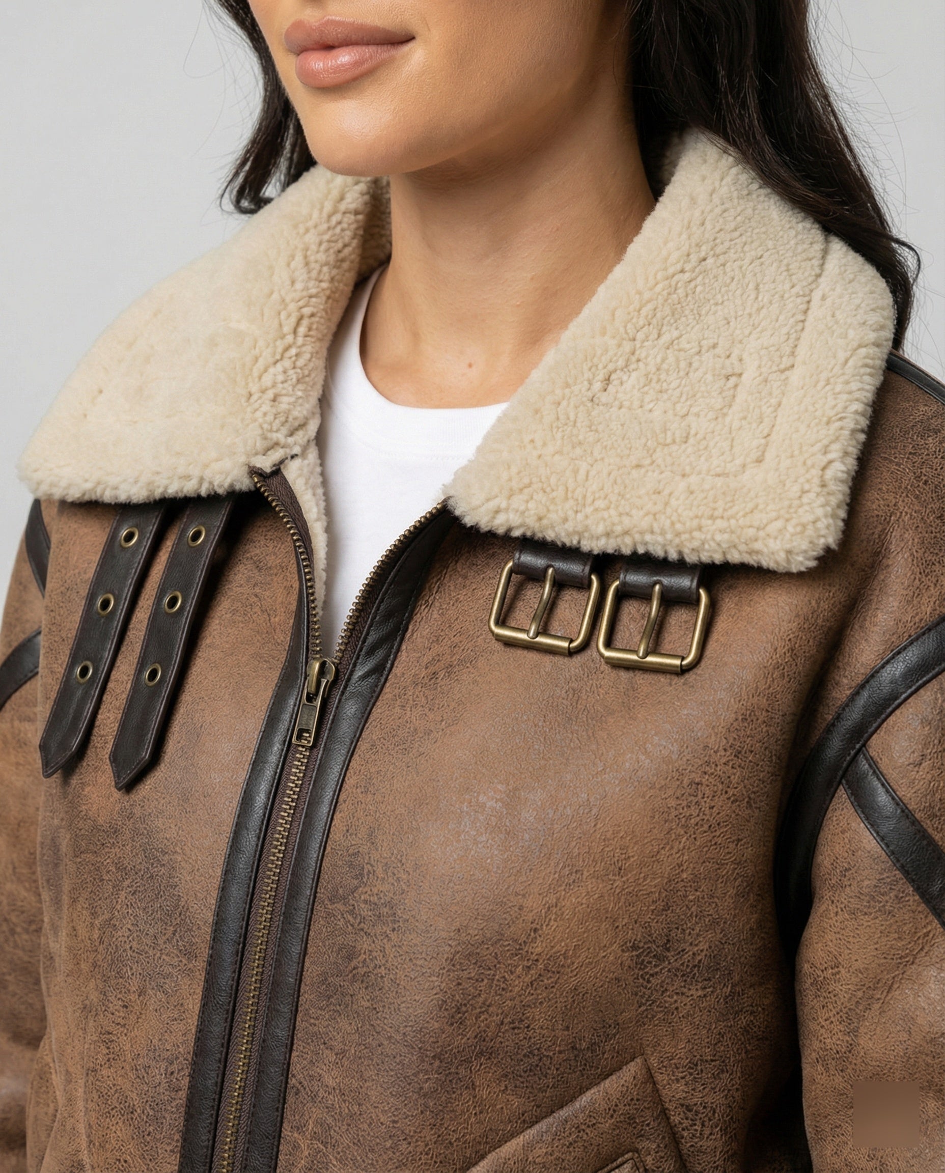 Damen Übergangsjacke mit gefüttertem Kragen