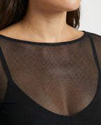 R&B | Langärmeliges Mesh-Top