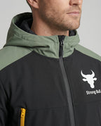 R&B | Herrenjacke mit Reißverschluss, Kapuze und Farbblockdesign