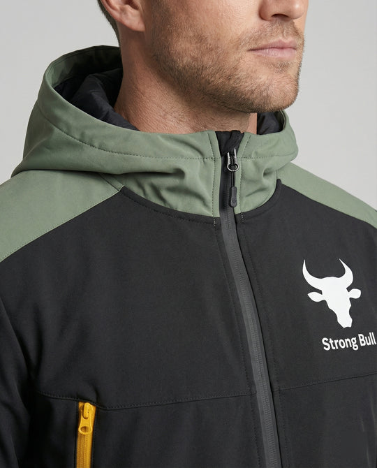 R&B | Herrenjacke mit Reißverschluss, Kapuze und Farbblockdesign