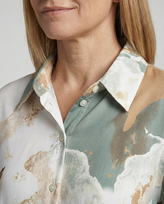 Damen Bluse Oversize Karo