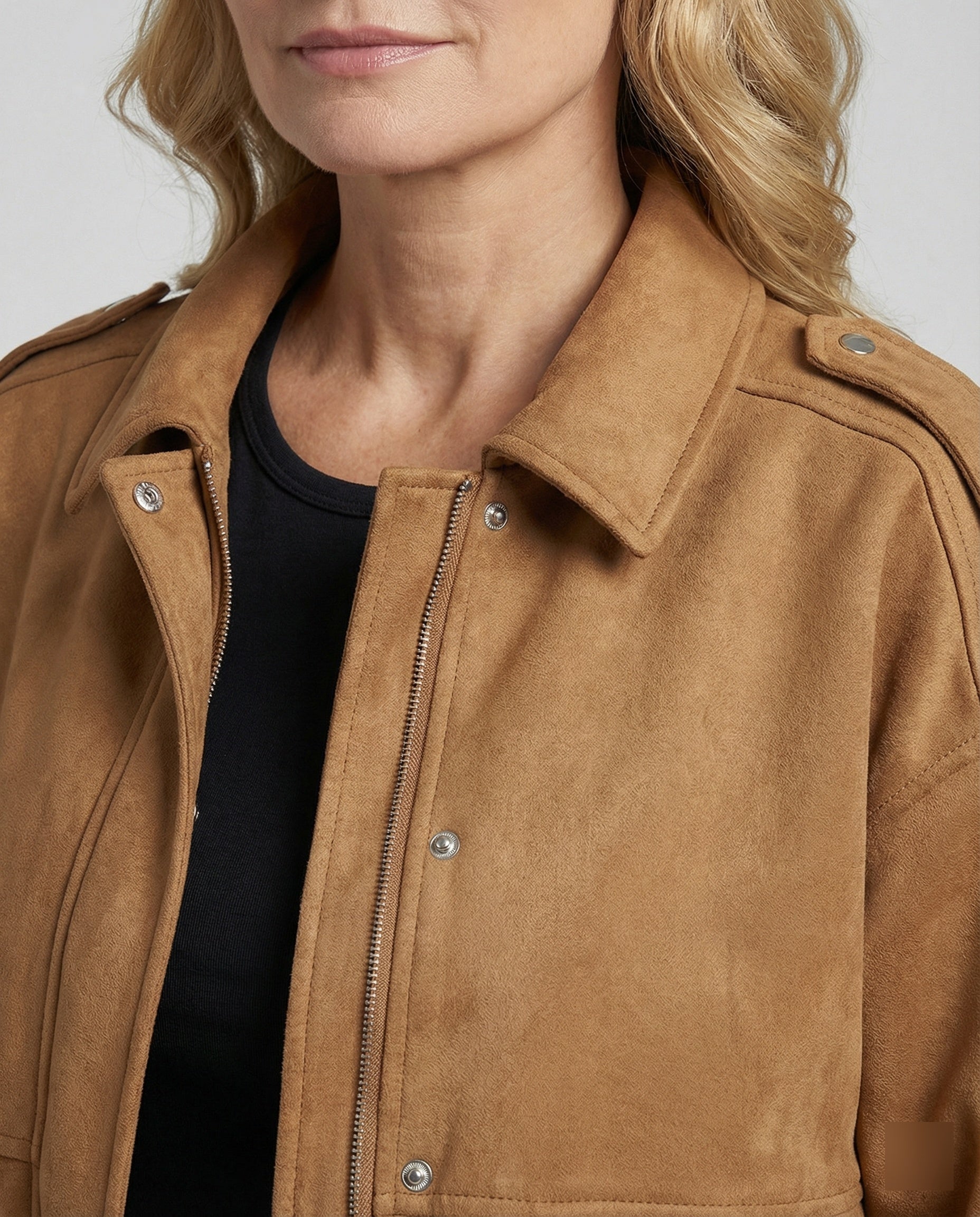 Freizeitkleidung Damen Wildleder Blouson